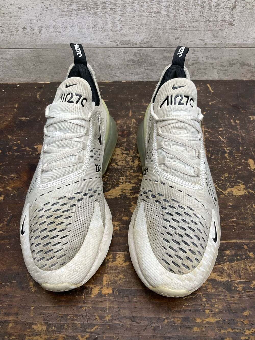 Nike Air Max 270 White Black Sneakers - Picture 4 of 11